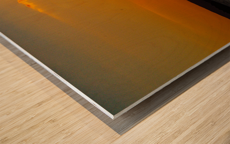 Sunset over the Adirondacks Wood print