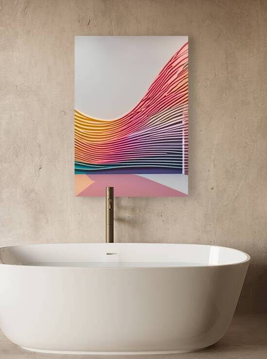 Color Waves – Vibrant 3D Abstract Art 1 by Walaa Almadani