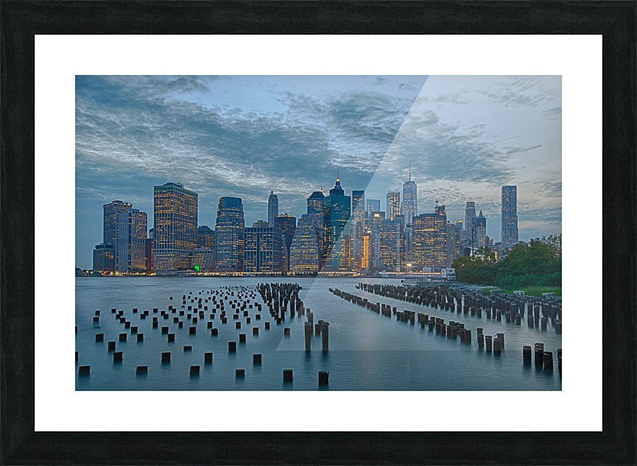 Manhattan in the evening Picture Frame print