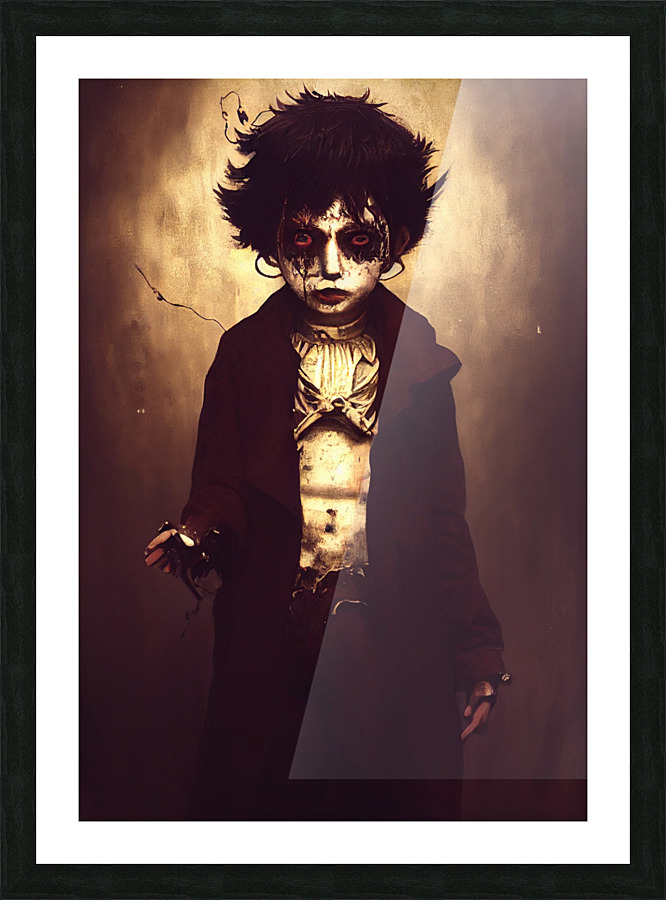 Zombie Boy Picture Frame print