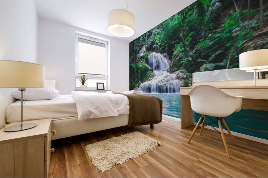 Waterfall lagoon Mural print