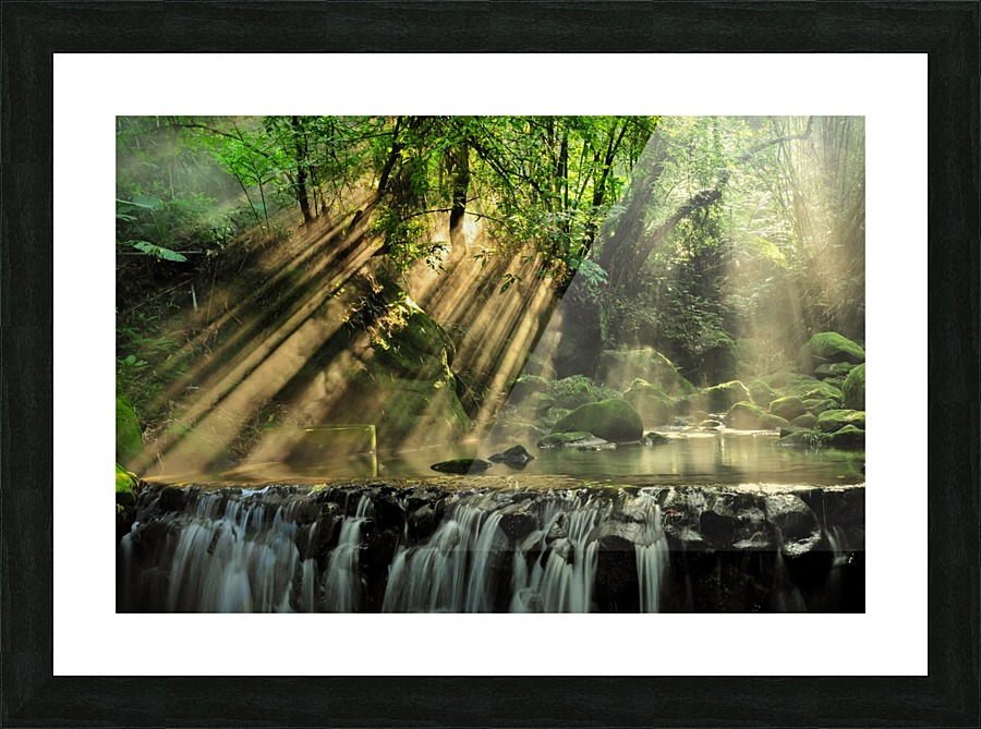 Misty Falls Picture Frame print