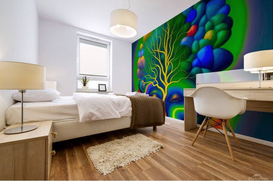 Psychedelic Branchwork Mural print