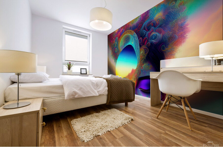 Dimensiona Head 02 Mural print