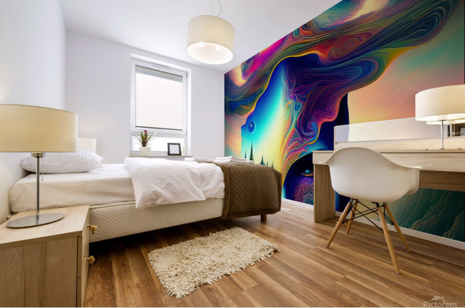 Dimensiona Head 01 Mural print