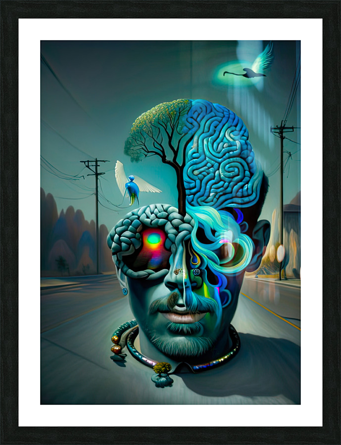 Head Case Picture Frame print