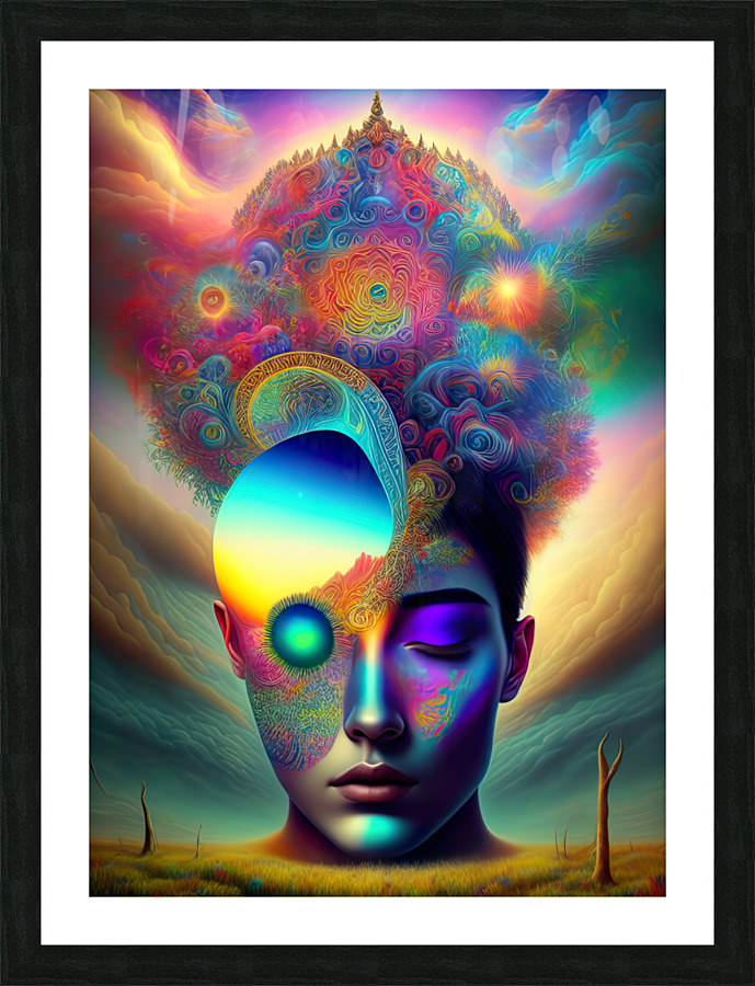 Dimensiona Head 02 Picture Frame print