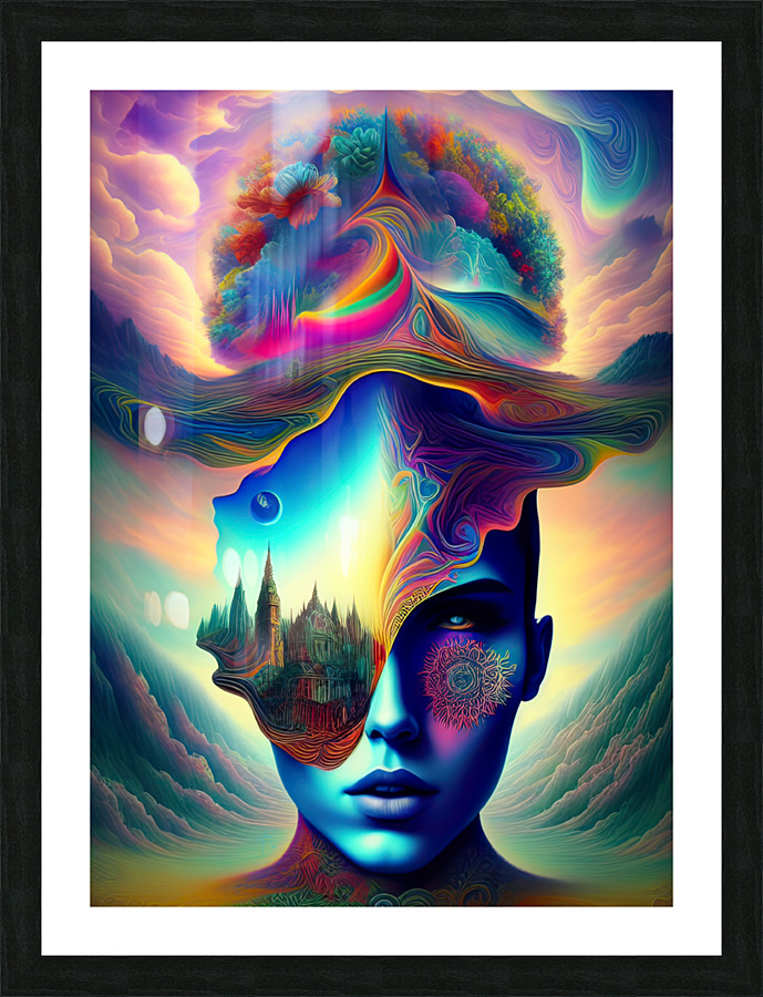 Dimensiona Head 01 Picture Frame print