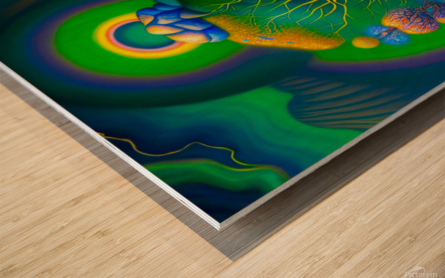 Psychedelic Branchwork Wood print