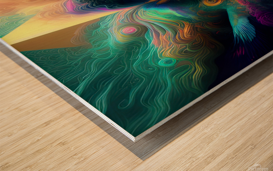 Psychedelia 01 Wood print