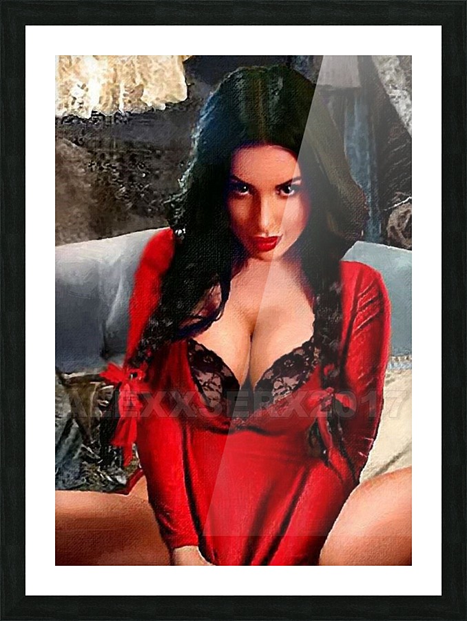 Portrait   Sofia in the Red Picture Frame print