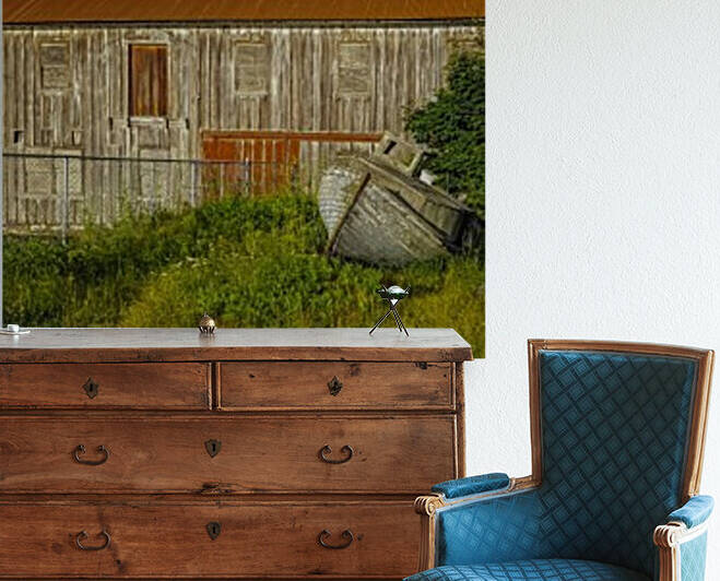 Old Barn &  Wooden Boat Historic Site - Semiahmoo by Marco Menezes