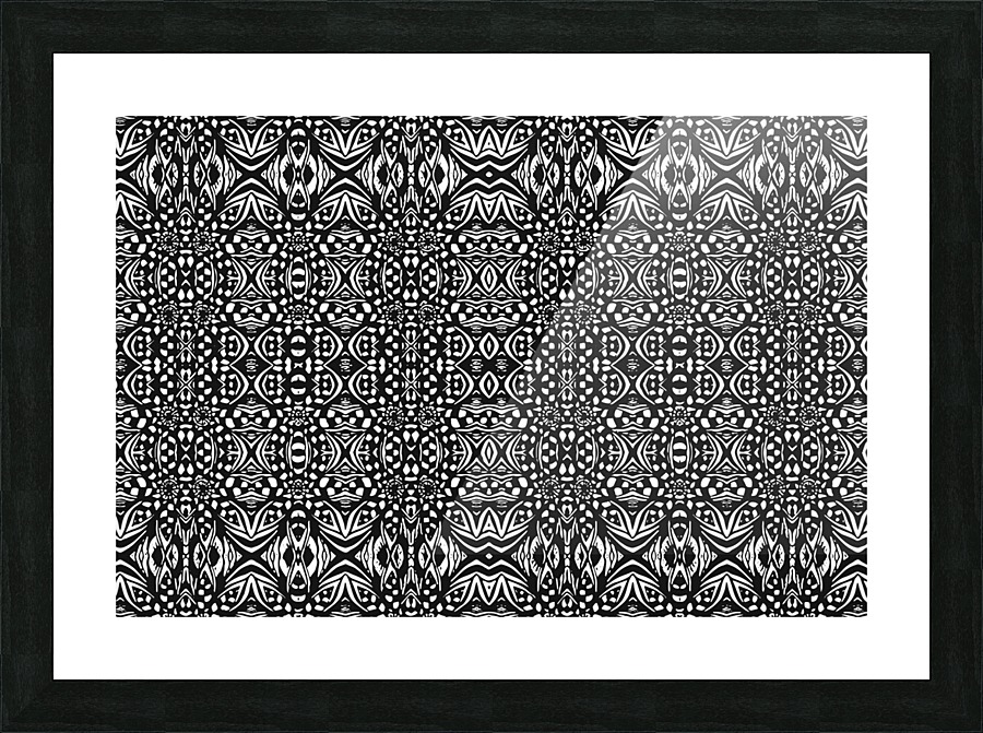Black & White Patterned Print Picture Frame print
