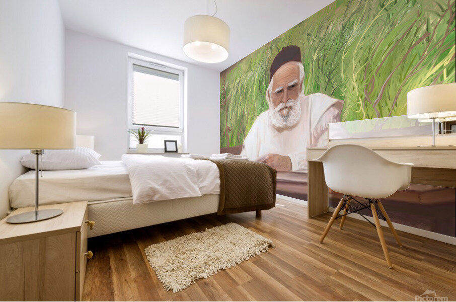 reb moshe feinstein Mural print