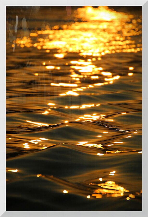 Golden waves v3 Picture Frame print