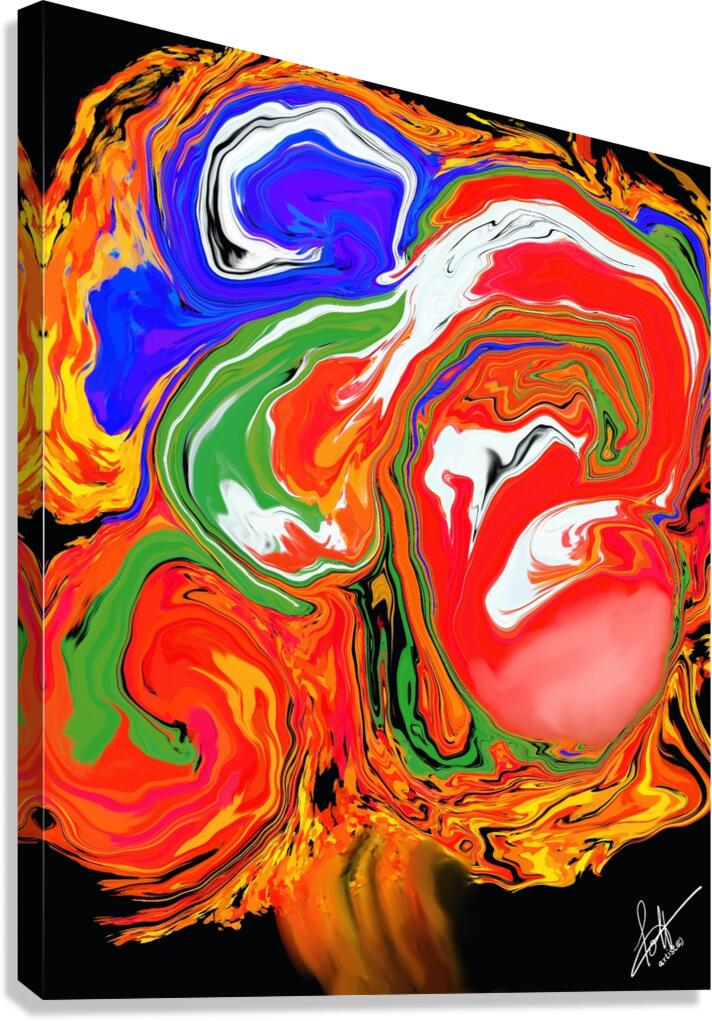 Onde de Feux - Fire Wave Canvas Print