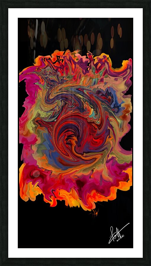 Flamme quantique - Quantum flame Picture Frame print