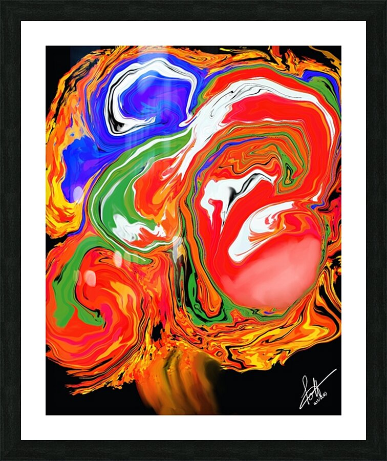 Onde de Feux - Fire Wave Picture Frame print