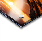 Stunning mural featuring a breathtaking sunrise over a majestic mountain range Acrylic print