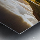 Stunning mural featuring an Icelandic landscape at sunset Metal print