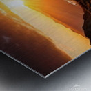 Stunning mural featuring a breathtaking sunrise over a majestic mountain range Metal print