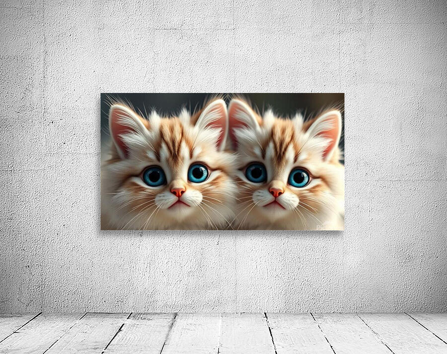  Two Enchanting Cats With Striking Blue eyes Wall Preview