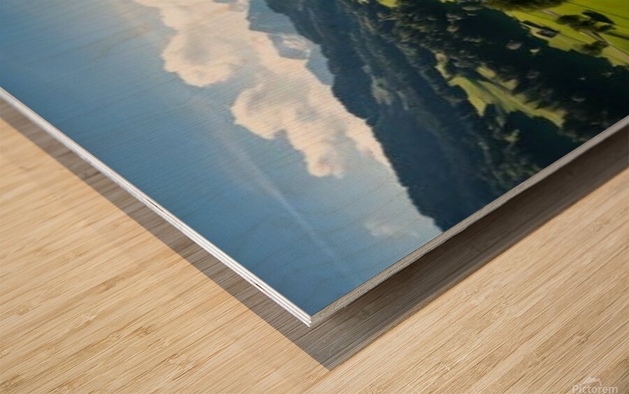  Stunning mural featuring the breathtaking beauty of the Swiss Alps Wood print