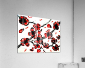 Flowers on wall Acrylic Print