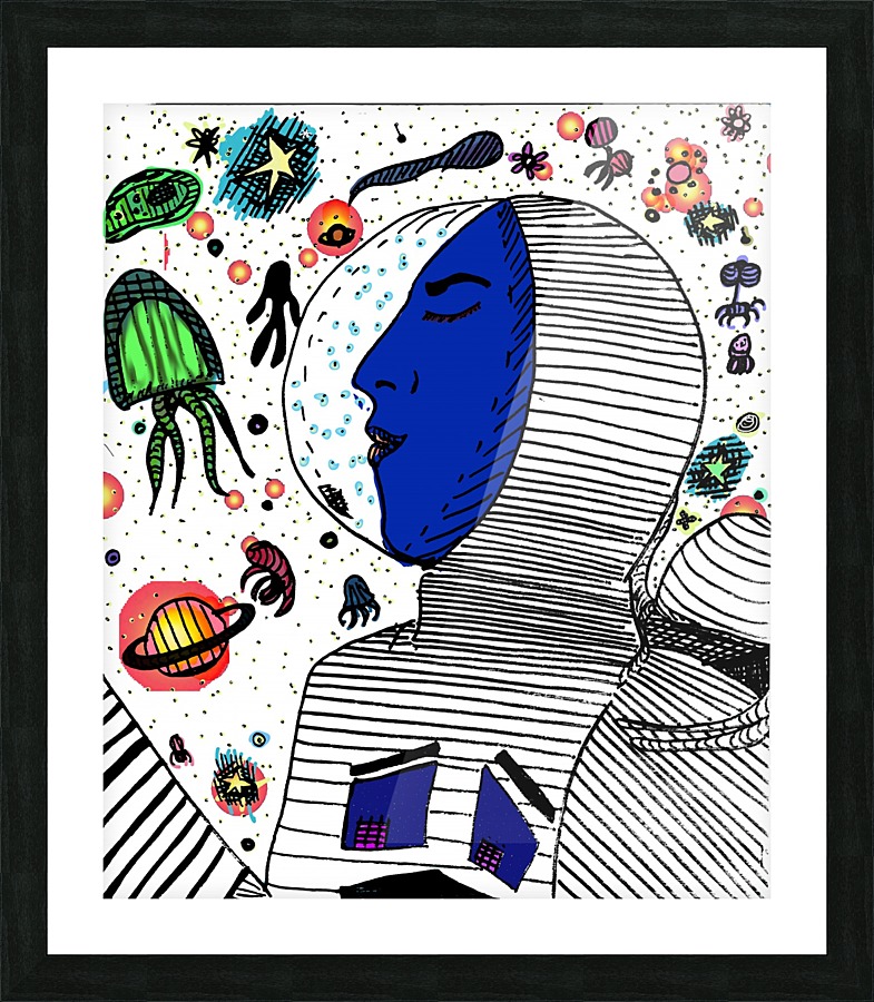 Dream sailor blue Picture Frame print