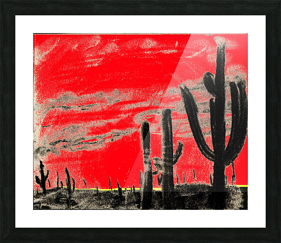 Red feeling Picture Frame print
