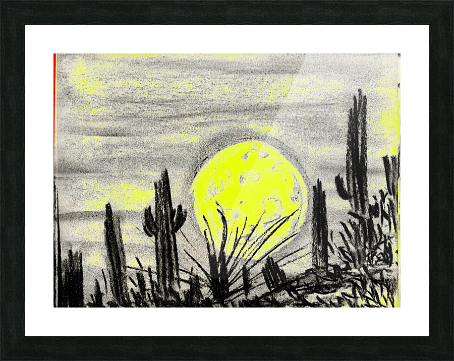 Desert moon Picture Frame print
