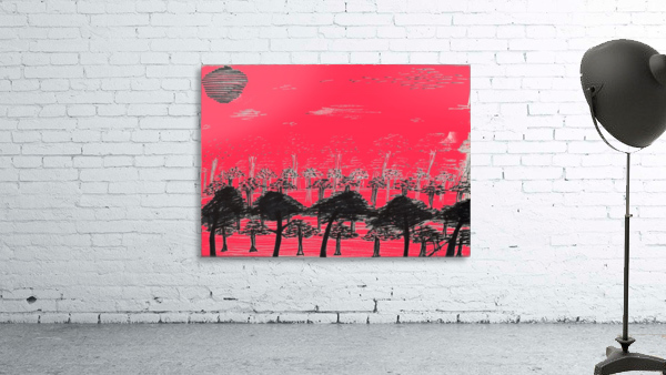 Trees vs sun red Wall Preview