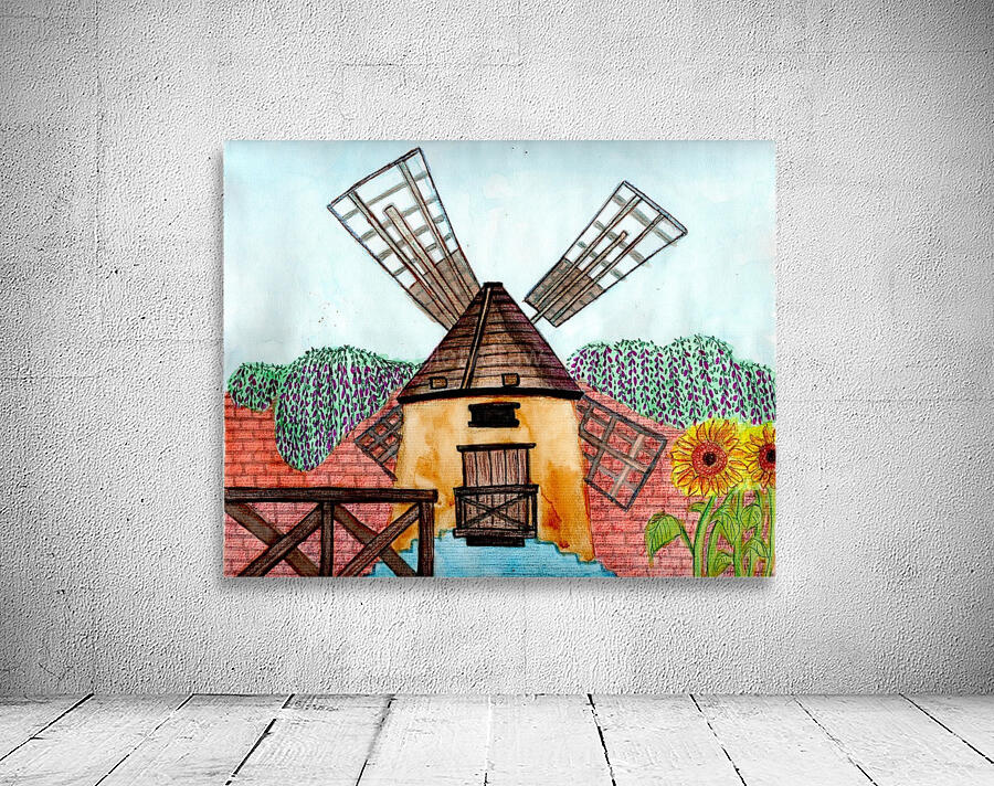  windmill -pacific & rustic landscape Wall Preview