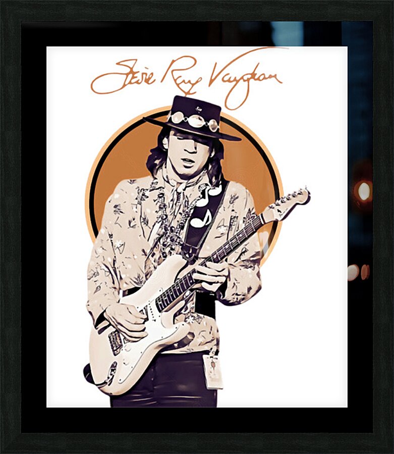 Stevie Ray Vaughan 21 Picture Frame print