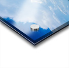 Seascape with bright blue cloudy sky. Acrylic print