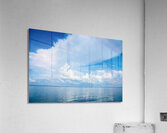 Seascape with bright blue cloudy sky. Acrylic Print