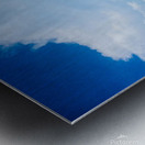 Seascape with bright blue cloudy sky. Metal print