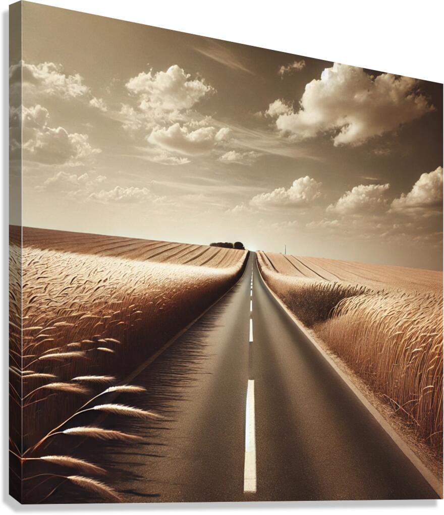 Endless Country Road Canvas Print