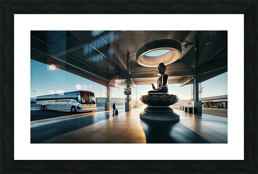 Traveling Budddhe Picture Frame print