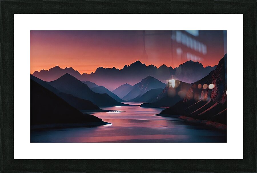   Dusk Mountains Picture Frame print