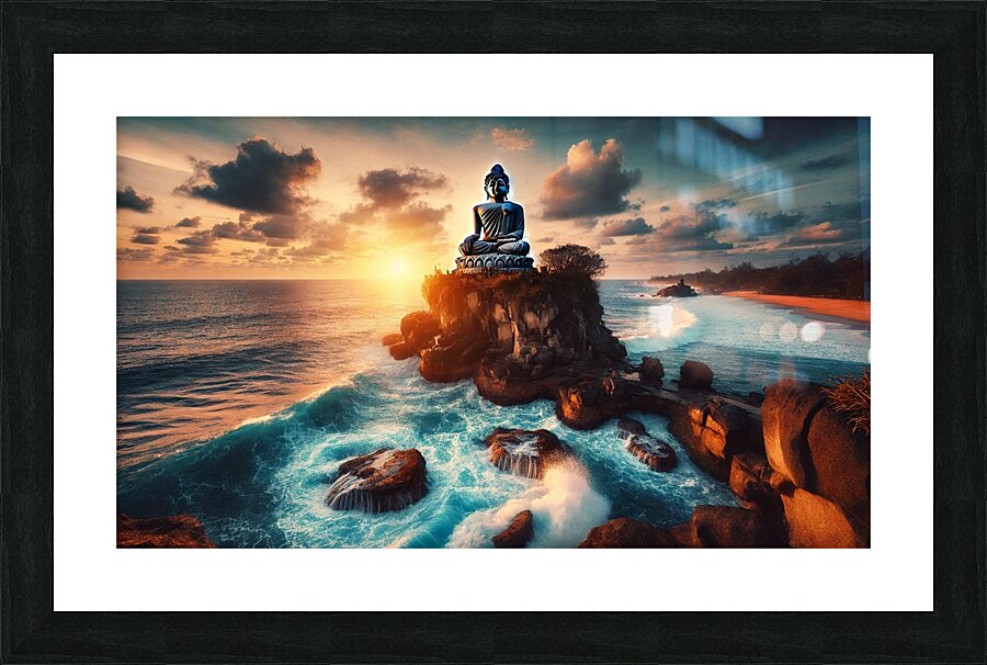 Calm Ocean Waves Picture Frame print