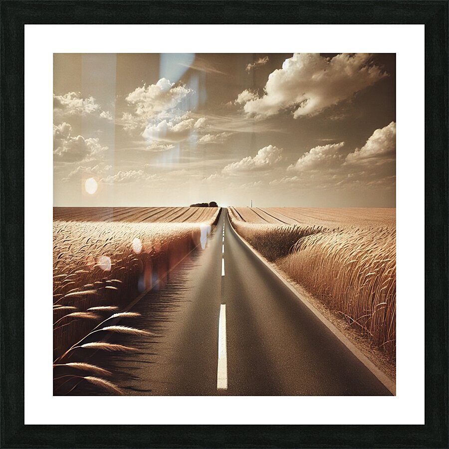 Endless Country Road Picture Frame print