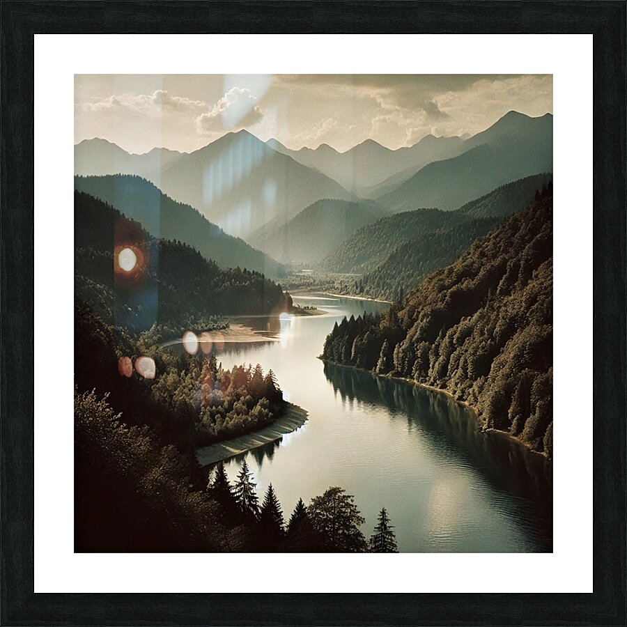 River s Serene Path Picture Frame print