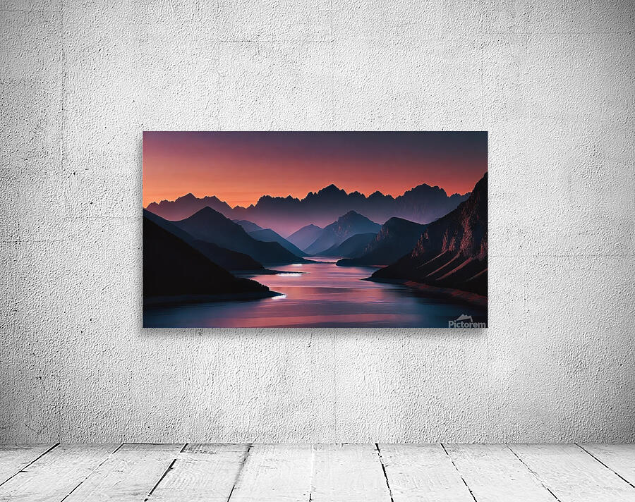   Dusk Mountains Wall Preview
