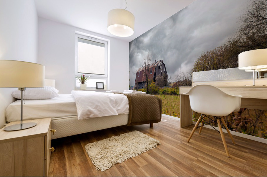 La grange abandonn  e Mural print