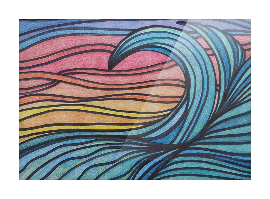 Twilight Wave  Picture Frame print
