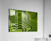 Green abstract liquify background close up Acrylic Print