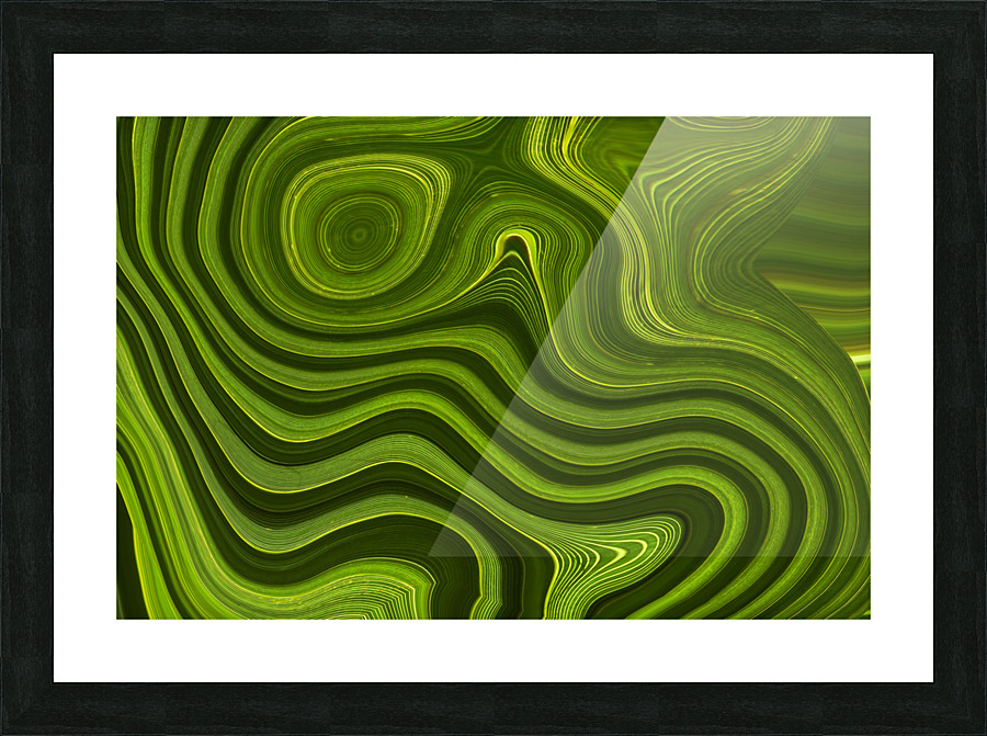 Green abstract liquify background close up Picture Frame print