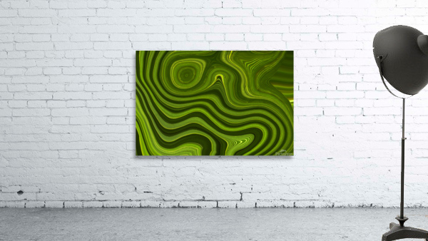 Green abstract liquify background close up Wall Preview