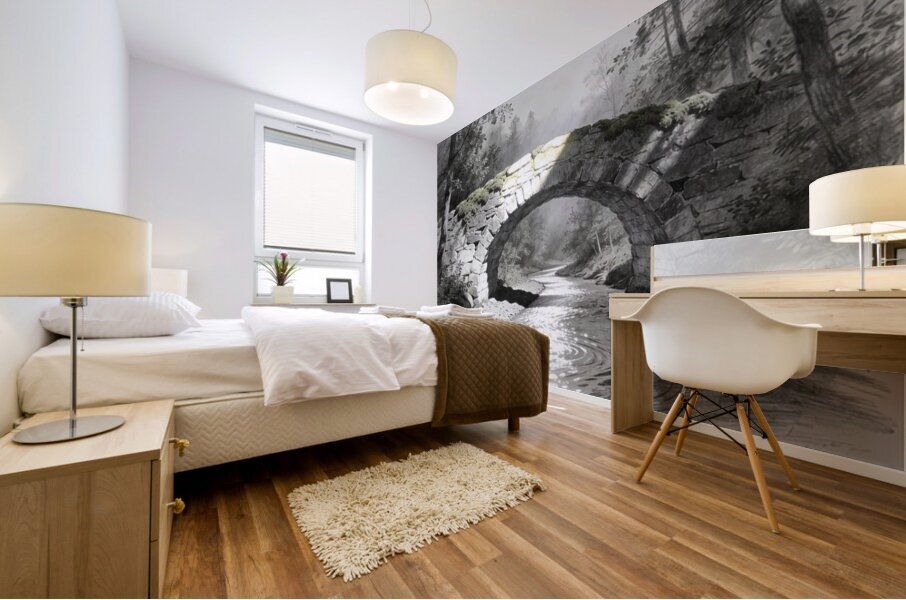 Pencil Landscape 5 Mural print